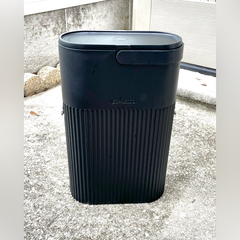 Nespresso Recycling Bin - Black Plastic Holds 60 Vertuo or 160 Original Capsules